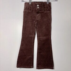 Children's Place Girls 5 Brown Corduroy Pants Flare Adjustable Waist Youth NWT